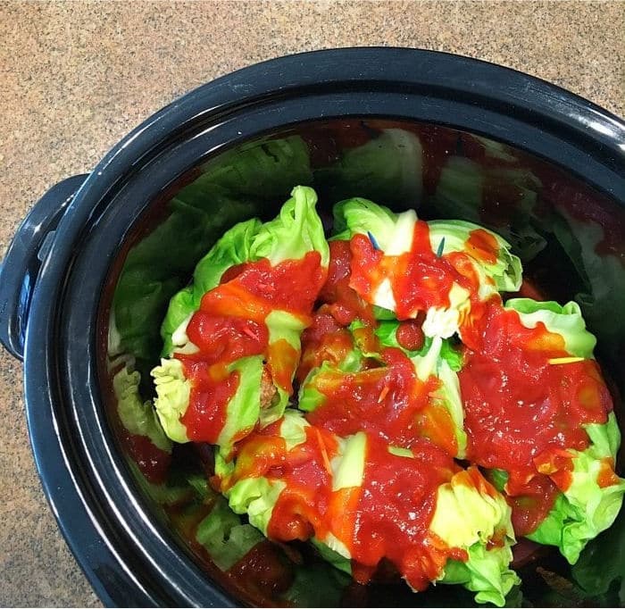 Easy Slow Cooker Stuffed Cabbage Rolls with Rice