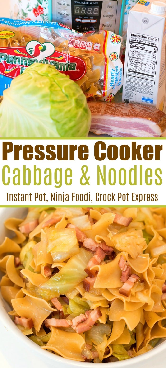 Pressure Cooker Cabbage and Noodles Instant Pot Haluski