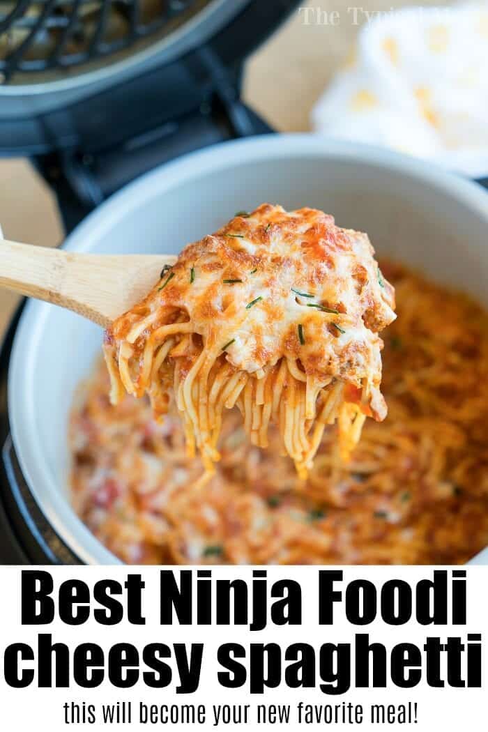 cheesy ninja foodi spaghetti