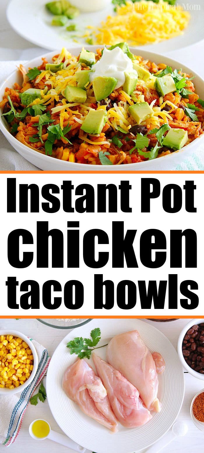 Pressure Cooker Chicken Taco Bowls Ninja Foodi Chicken Taco Bowls