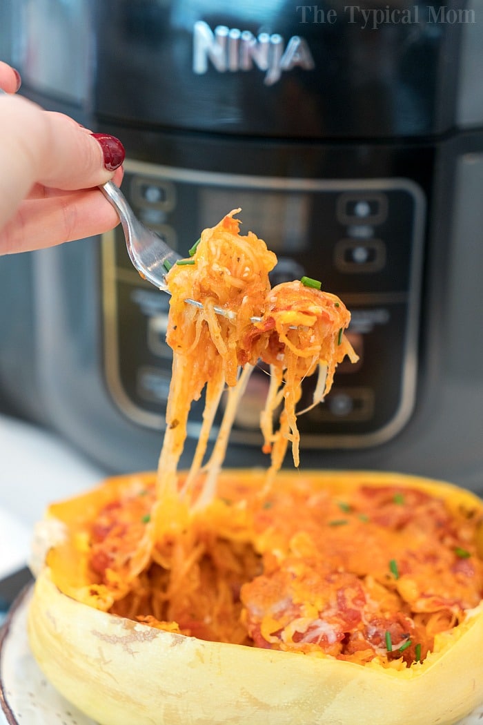 Ninja Foodi Spaghetti Squash Pizza Pasta