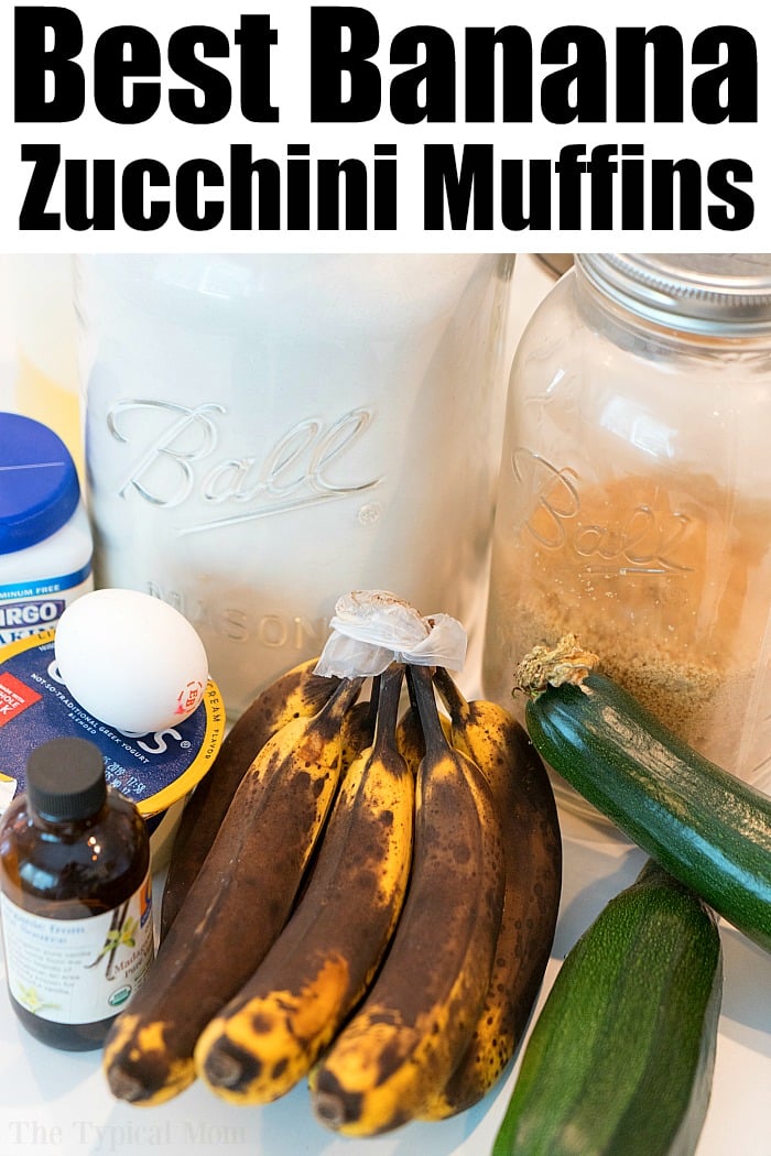 banana zucchini muffins