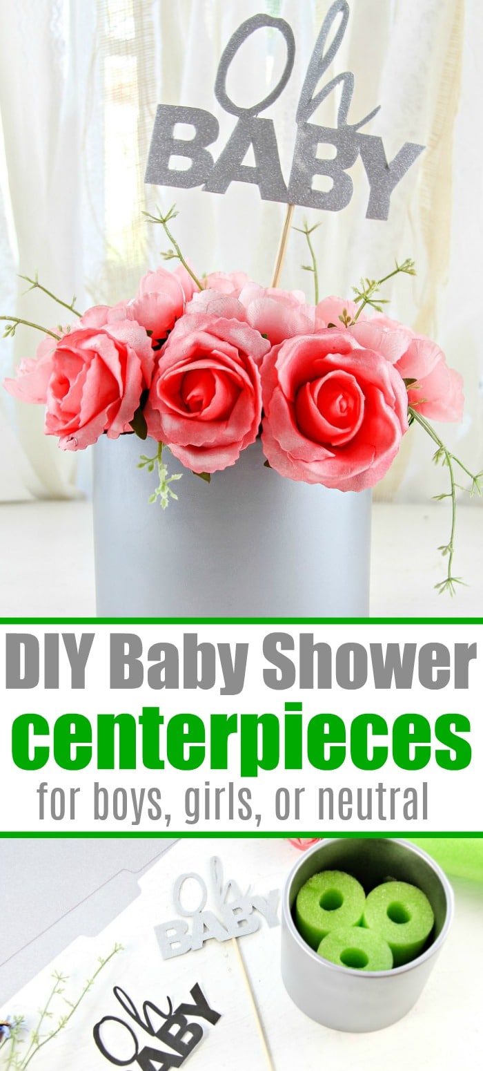 DIY Baby Shower Table Centerpieces Throw Cheap Baby Shower