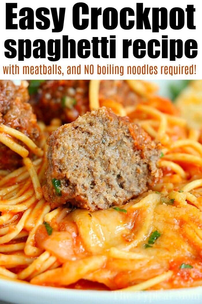 Crockpot Spaghetti and Meatballs