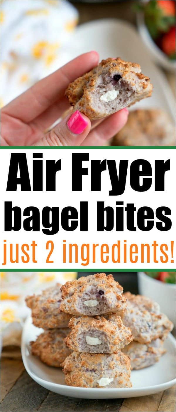 Air Fryer Bantam Bagels Foodi TikTok 2 Ingredient Bagel Bites