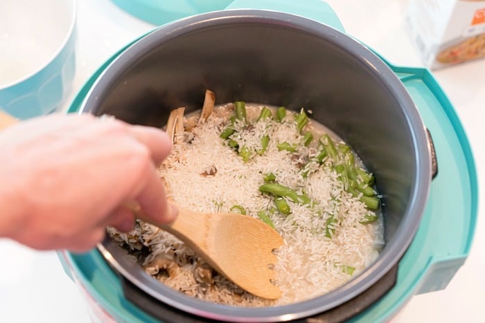 pressure cooker cream of mushroom rice