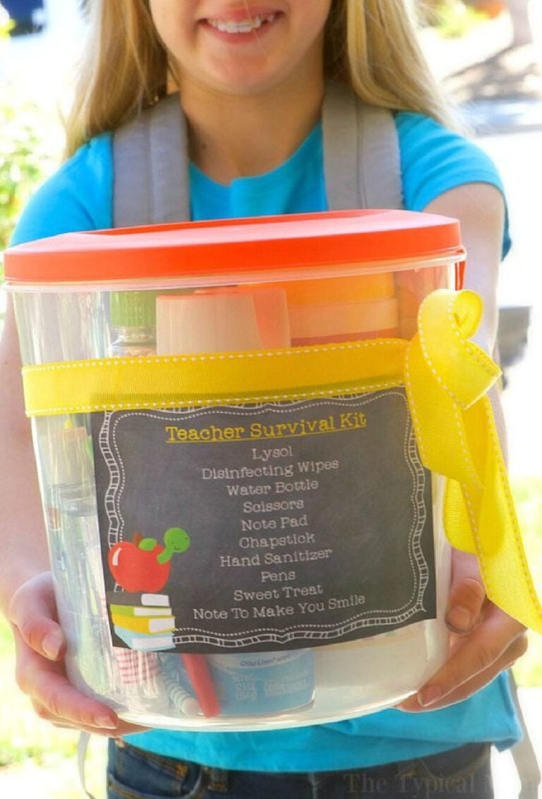 DIY Back to School Teacher Survival Kit Printable Tags - Free