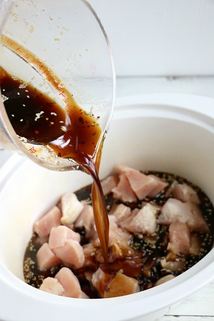 Slow Cooker Honey Sesame Chicken - The Gunny Sack