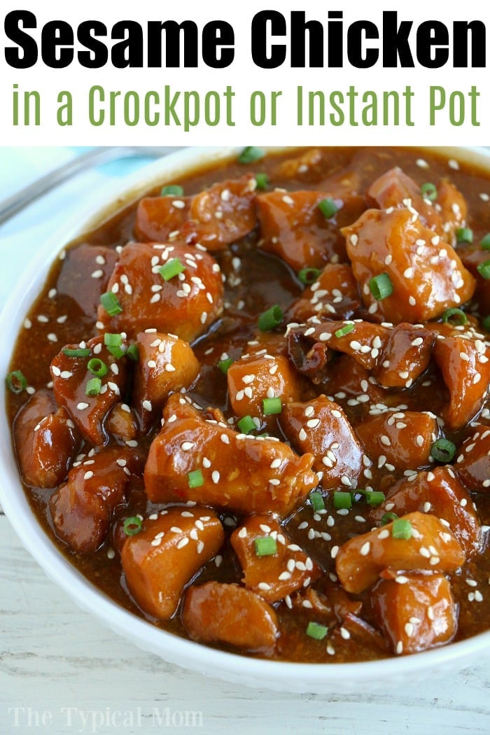 Slow Cooker Honey Sesame Chicken - The Gunny Sack