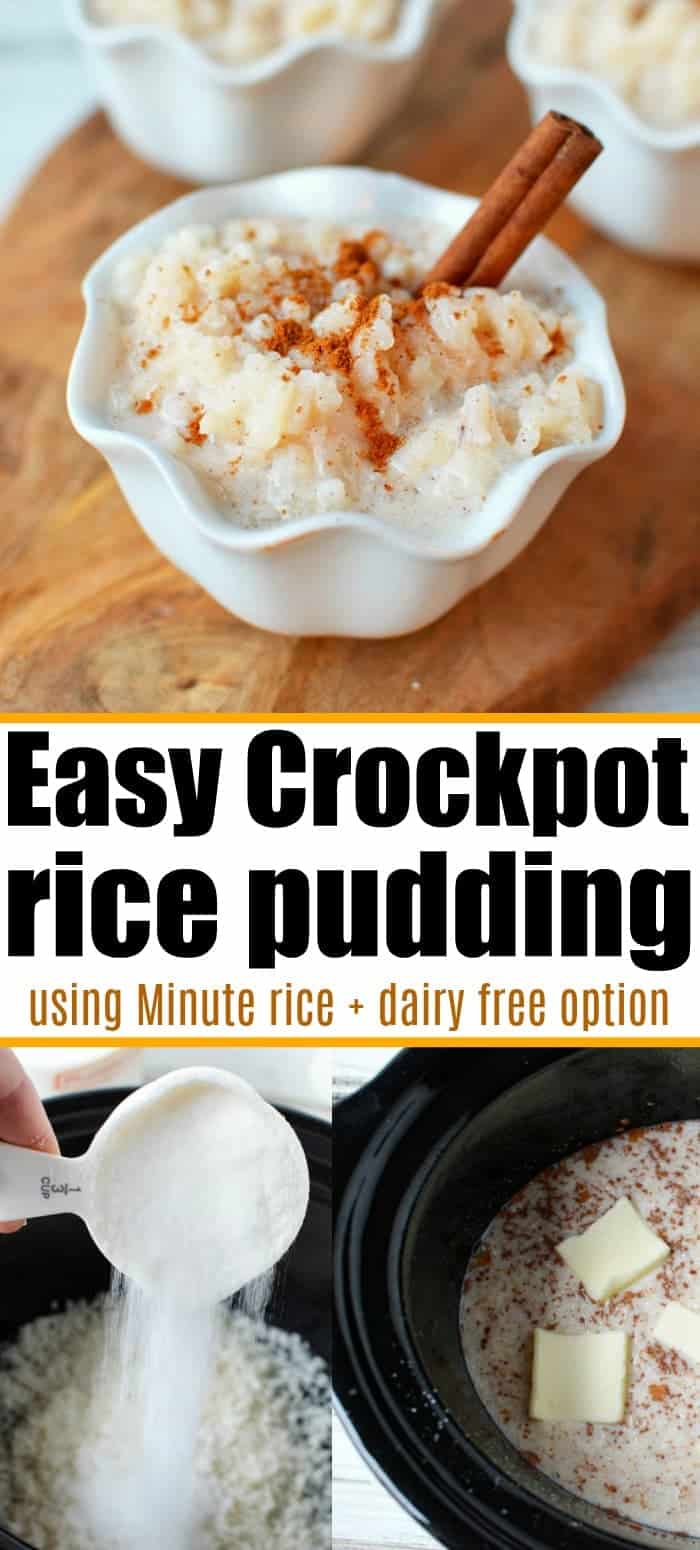 Slow Cooker Rice Pudding Minute Rice Coconut Milk Dairy Free