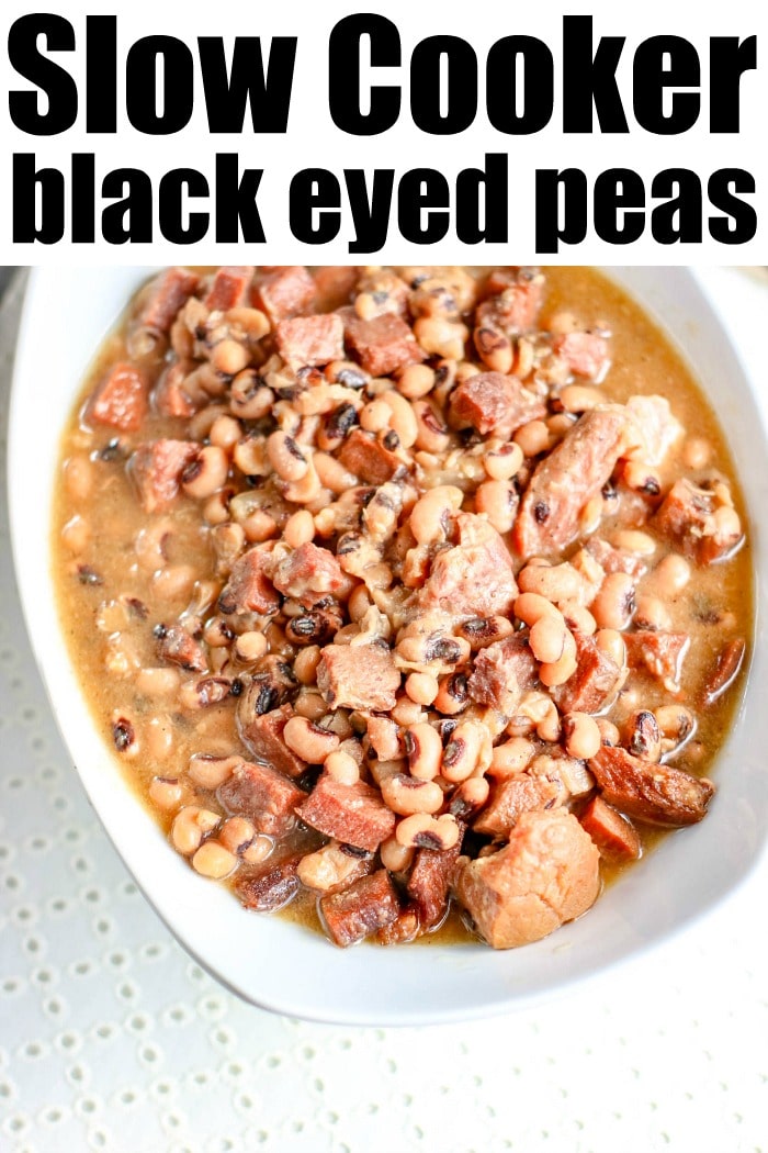 Slow-Cooker Crockpot Black Eyed Peas with Smoked Turkey (No Soak) + {VIDEO}