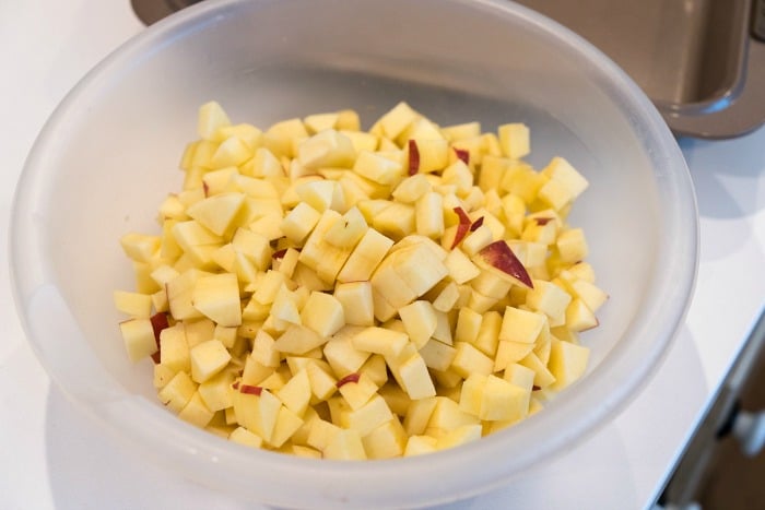 diced apples