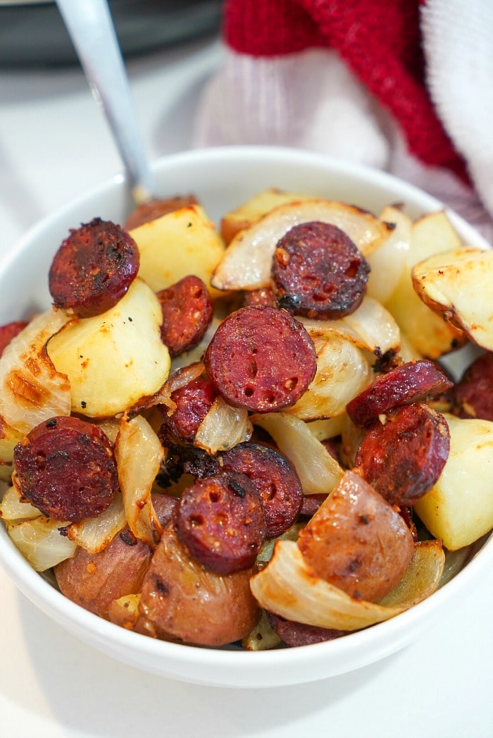 Air Fryer Sausage And Potatoes Ninja Foodi Dinner Recipes