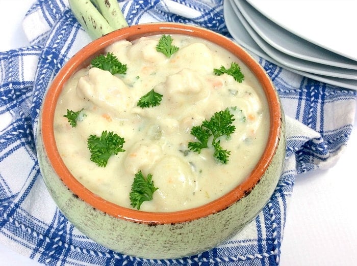 Creamy Chicken Gnocchi Soup (Instant Pot) - Oh Snap Macros