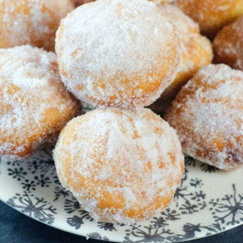 Homemade Donut Holes Powdered Sugar Donut Holes