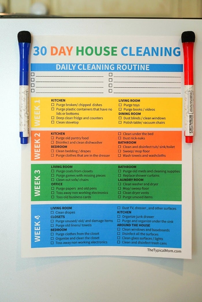 Daily 30 minute House Cleaning Routine