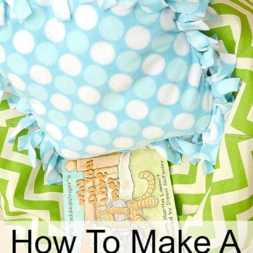 How to Make a Knot Pillow with Fleece NO Sew Pillow