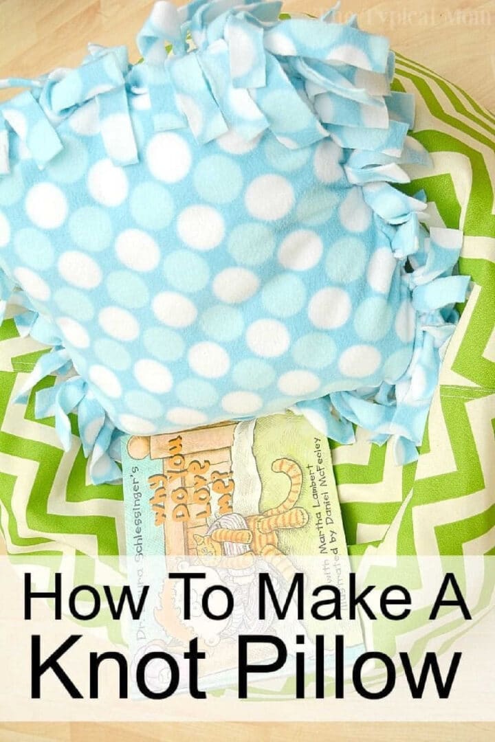 How to Make a Knot Pillow with Fleece NO Sew Pillow