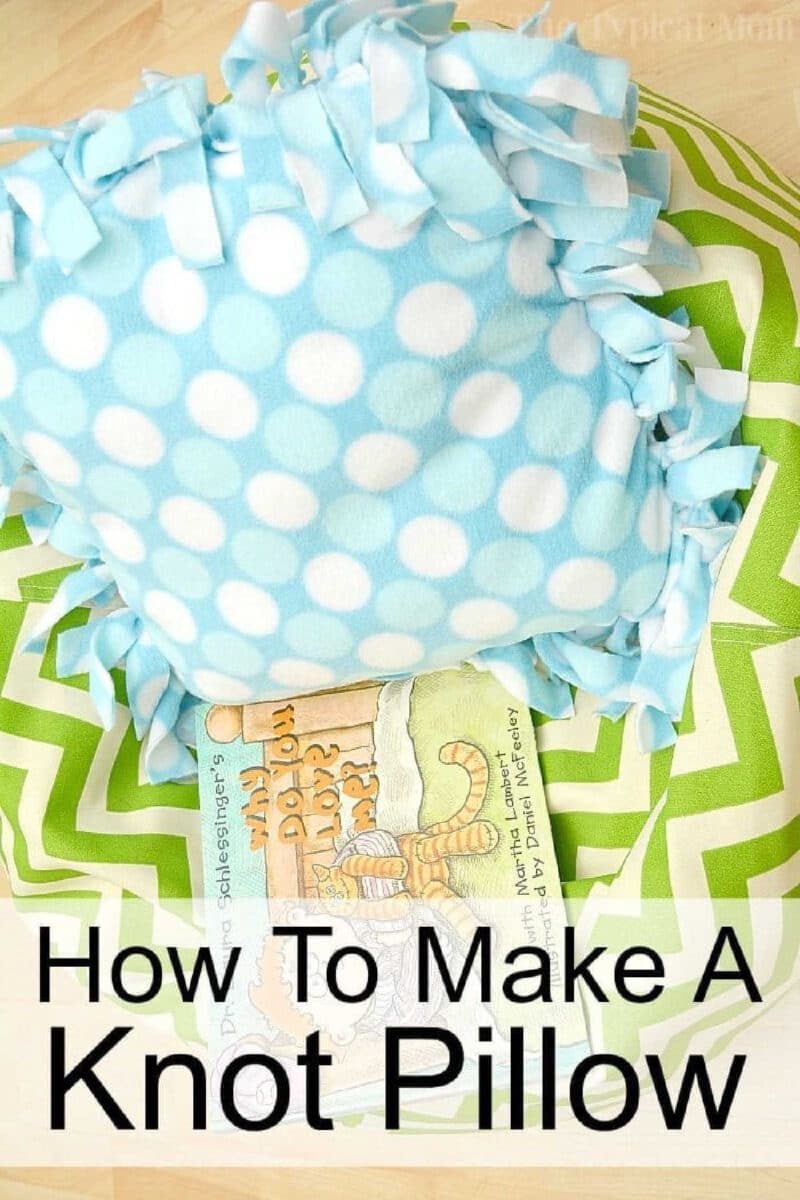 How to Make a Knot Pillow with Fleece NO Sew Pillow