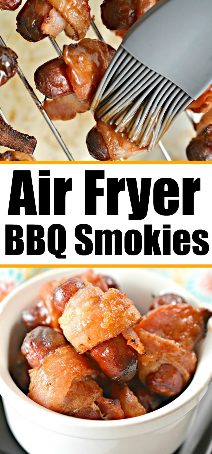 Bacon Wrapped Smokies in Air Fryer Ninja Foodi Bacon Smokies