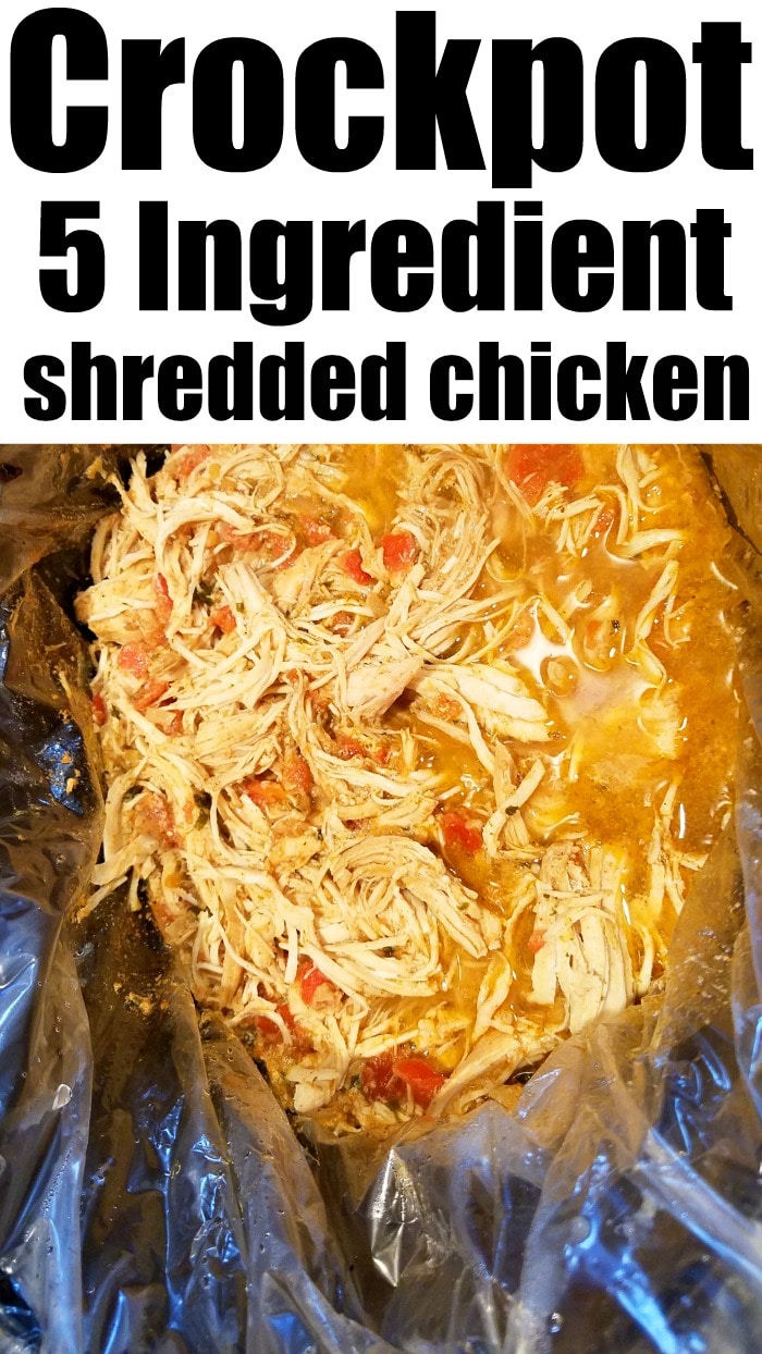 Crockpot Shredded Chicken Tacos (6-ingredient) • FIVEheartHOME