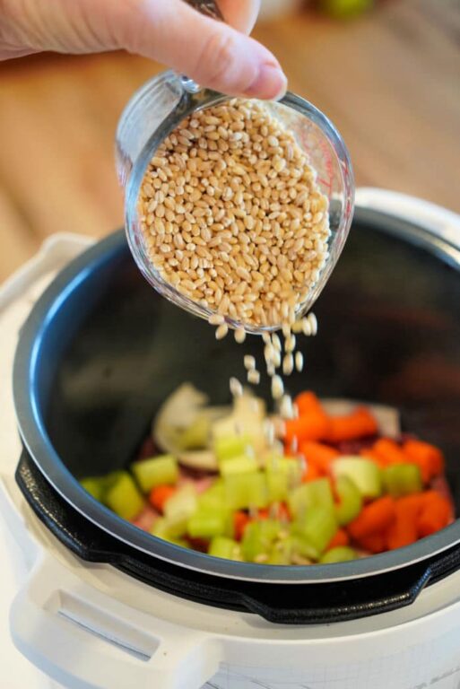 Instant Pot Barley Soup with Ham Ham or Beef Ninja Foodi Barley Soup