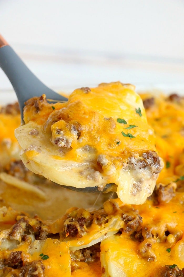 Cheesy Ground Beef Potato Casserole is the New Favorite Breakfast Bake