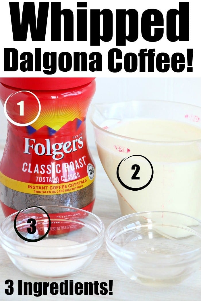 3 Ingredient Dalgona Whipped Coffee TikTok Recipe Easy