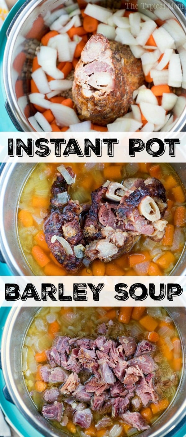 Instant Pot Barley Soup with Ham Ham or Beef Ninja Foodi Barley Soup