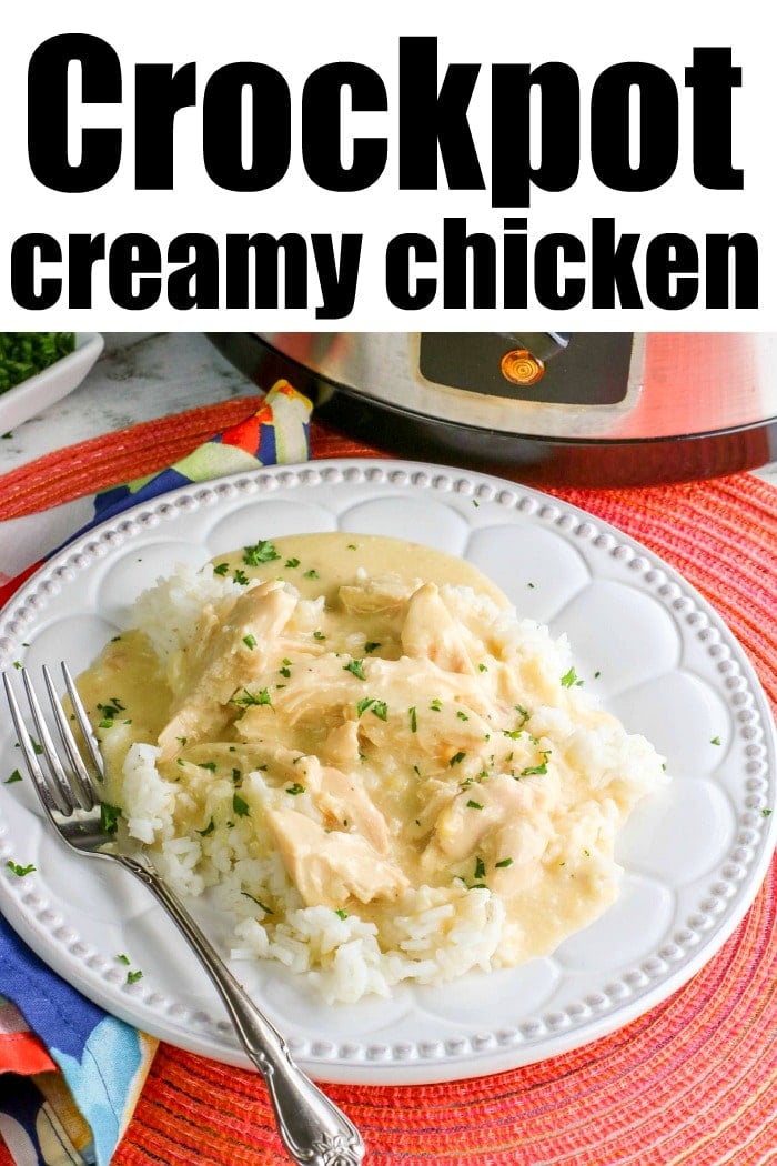 Creamy Crockpot Chicken and Gravy with Cream of Chicken Soup