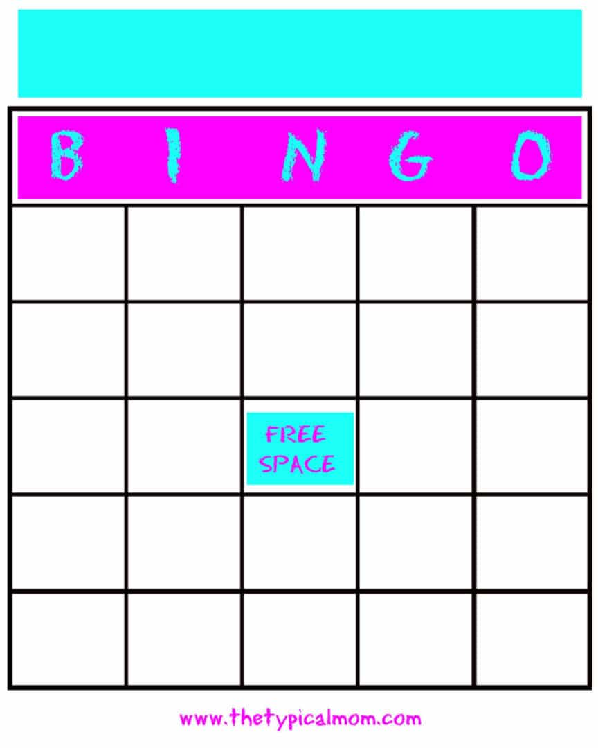 Printable Free Blank Bingo Cards - Printable Bingo Cards