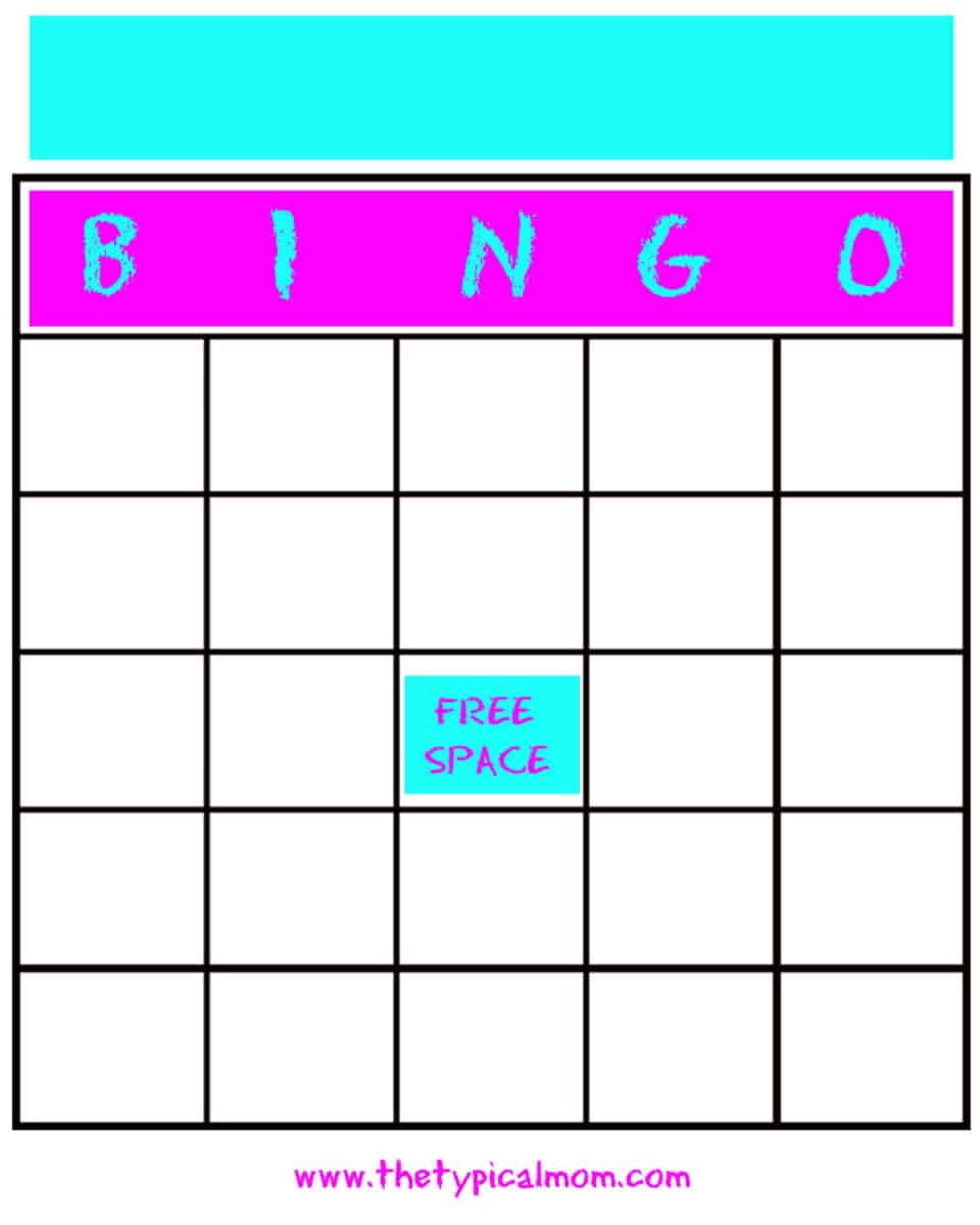 Printable Free Blank Bingo Cards - PDF Printable Bingo Cards