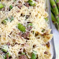 pasta and asparagus