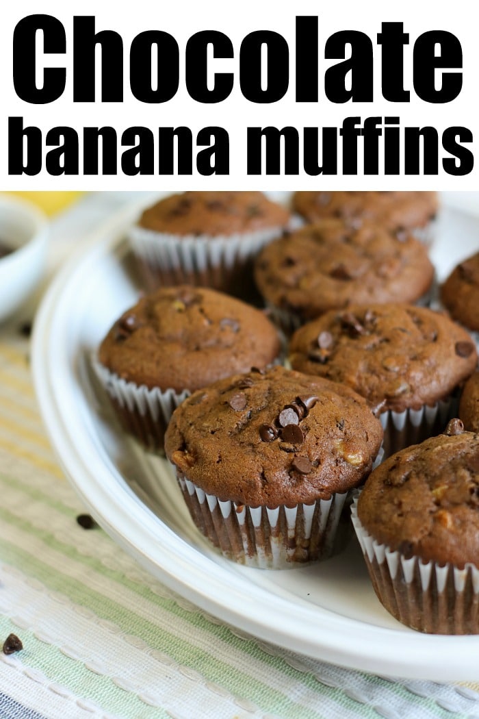 chocolate banana muffins