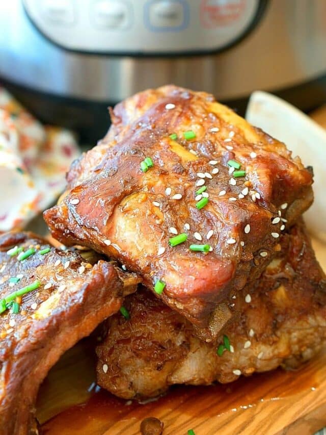 Korean Sticky Ribs Instant Pot · The Typical Mom