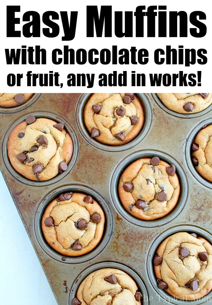 easy chocolate chip muffins