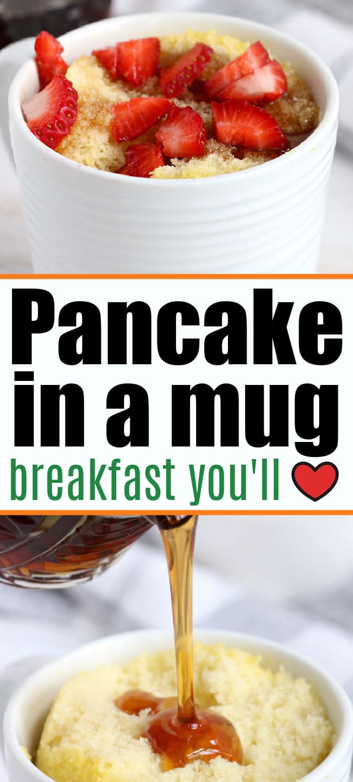Pancake in a Mug without Pancake Mix Microwave Pancakes