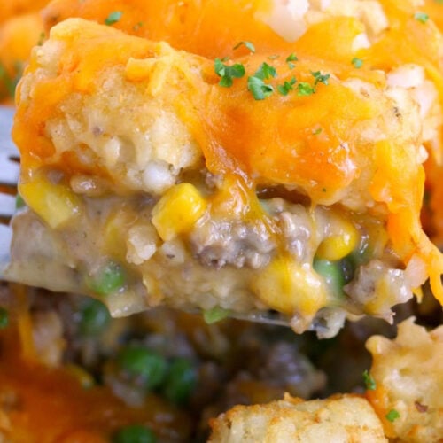 Best Cheesy Tater Tot Casserole with Ground Beef