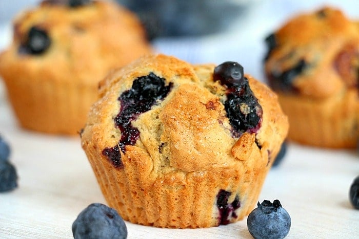  muffin aux myrtilles