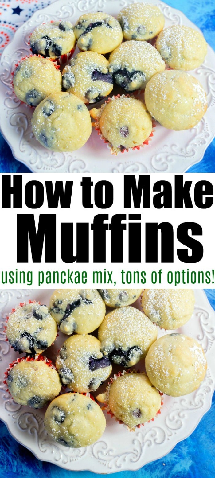 Easy Pancake Mix Muffins Easy Blueberry Pancake Muffins