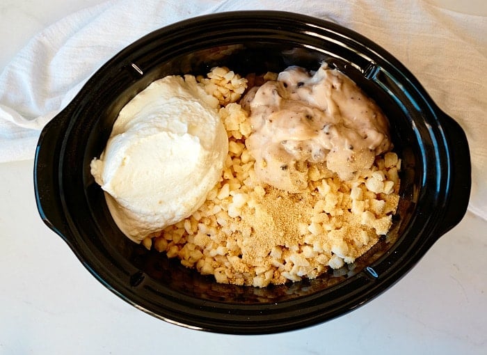 Crockpot Funeral Potatoes - The Feathered Nester