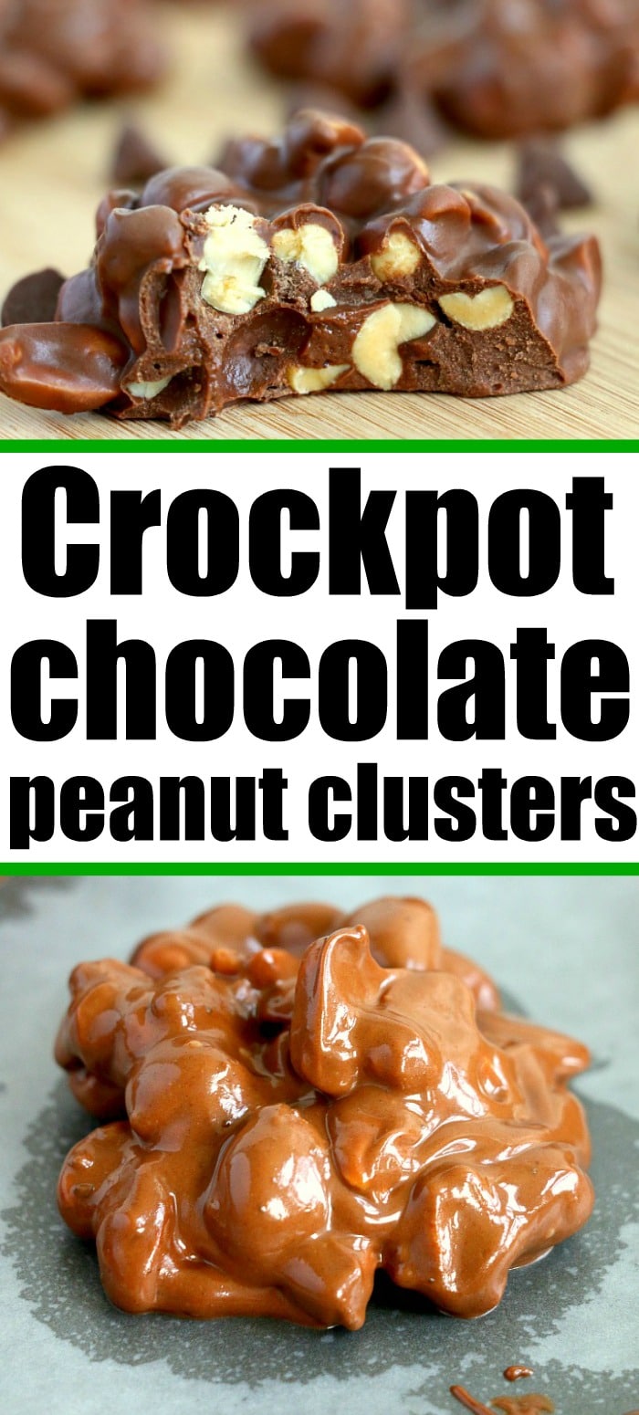 Easy 4 Ingredient Crockpot Peanut Clusters Recipe Slow Cooker