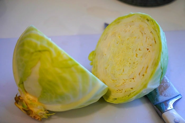 sliced cabbage