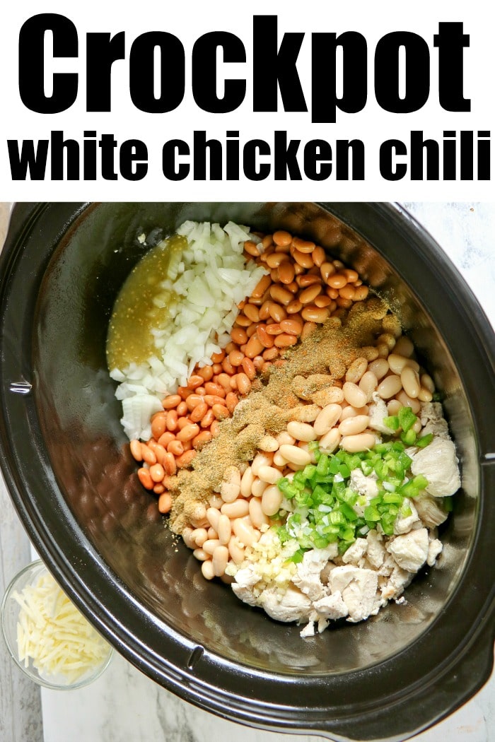 Crockpot White Chicken Chili (Prep in 15 mins!) - Gonna Want Seconds