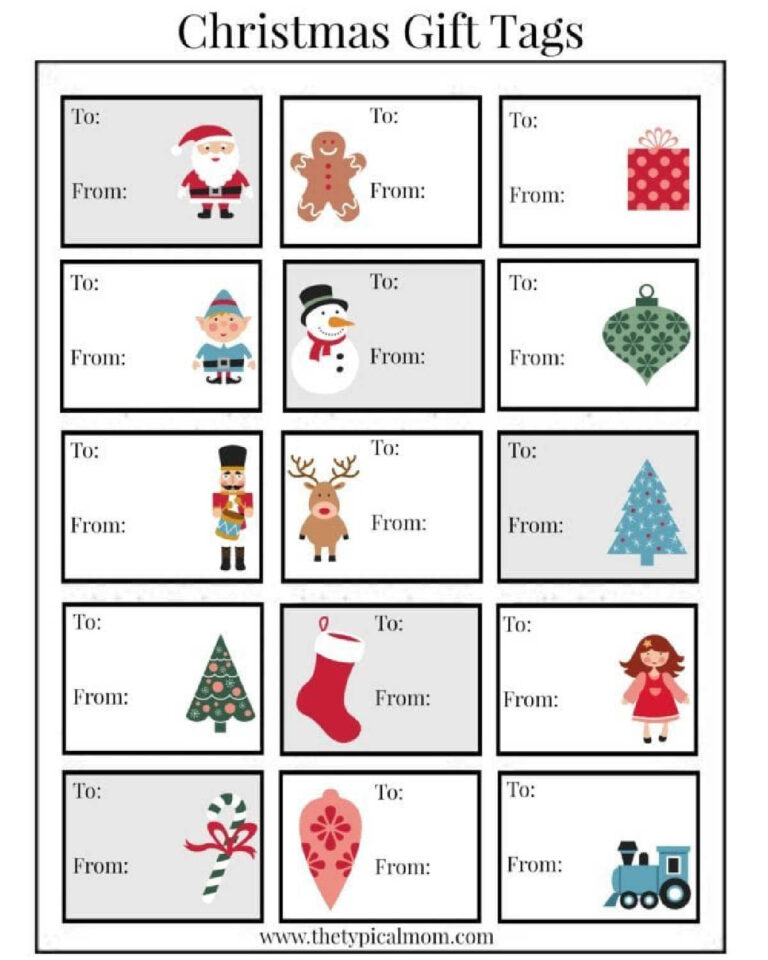 Free Printable Christmas Labels - Free Christmas Tags Printable