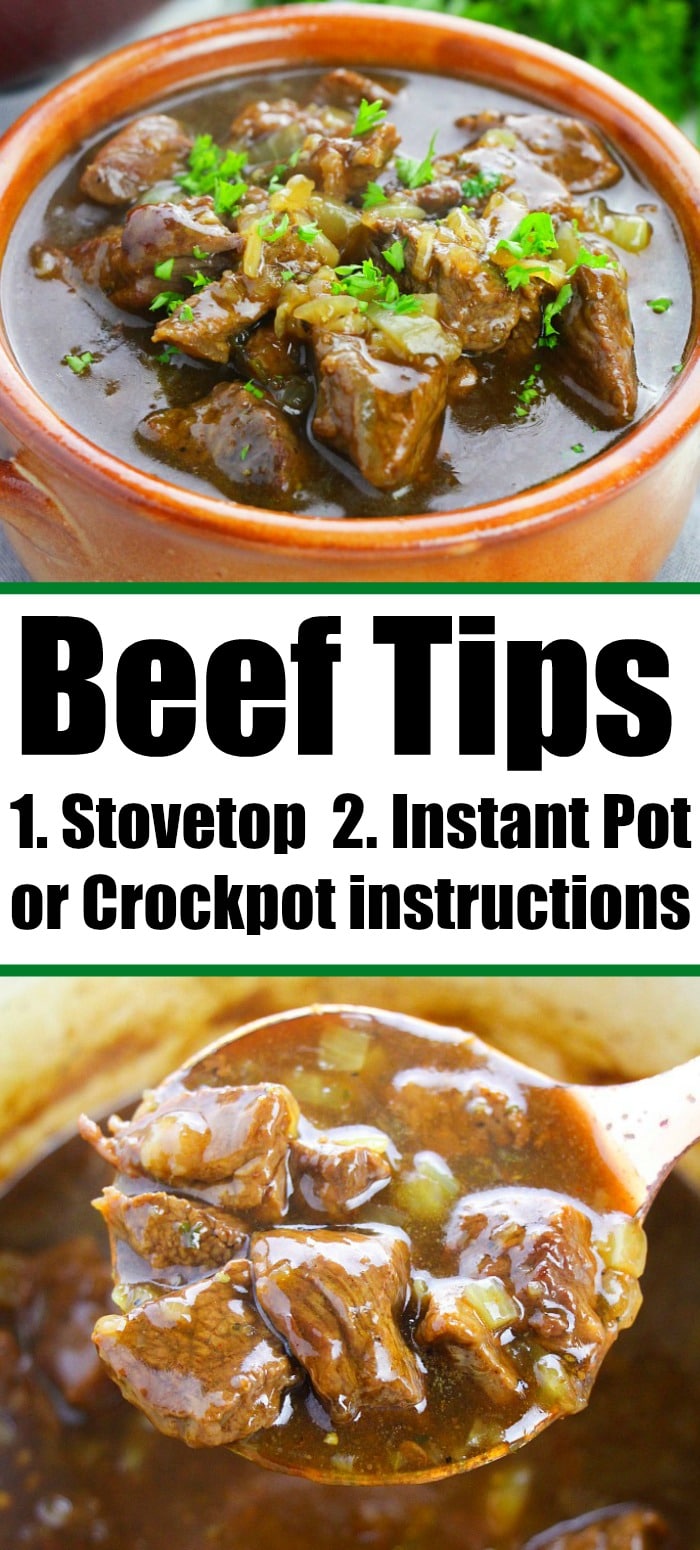 How to Cook Beef Tips on the Stove with Gravy in Dutch Oven