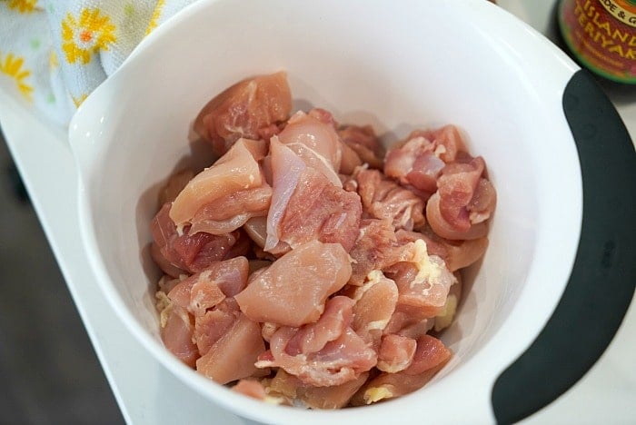 diced chicken thighs