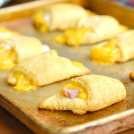 Baked Ham and Cheese Roll Ups with crescent rolls