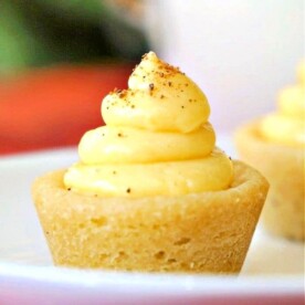 eggnog cookie cups