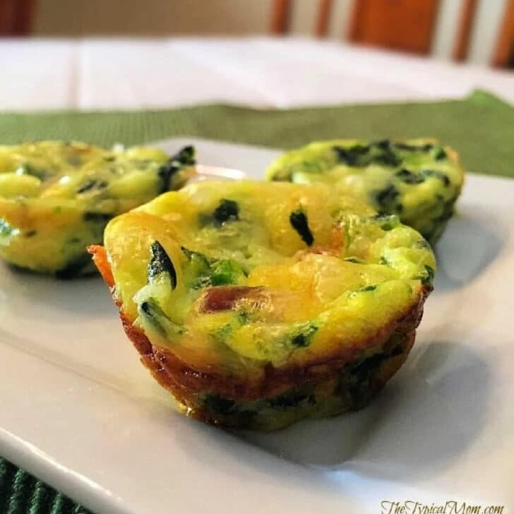 Mini Crustless Spinach Quiche in Muffin Tin Mini Crustless Quiche